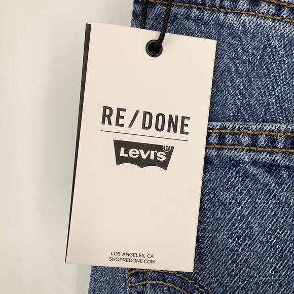 NEW! RE/DONE LEVI'S Engineered Tapered $675 msrp Size 26 Indigo Jeans G22-6 - Picture 5 of 10